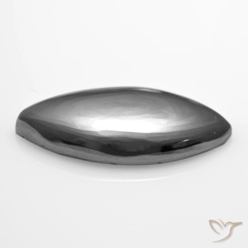 Hematite Gemstone in 23.8 x 11.8 mm Size for Sale, Hematite Stone in Silver Gray Color