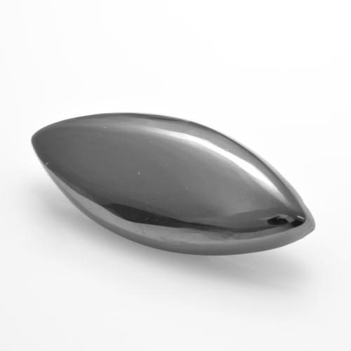 8.98 ct Gray Hematite Stone, Natural Hematite in Marquise Cabochon Shape for Sale