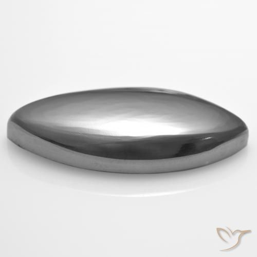 Hematite Gemstone in 27.9 x 13.1 mm Size for Sale, Hematite Stone in Silver Gray Color