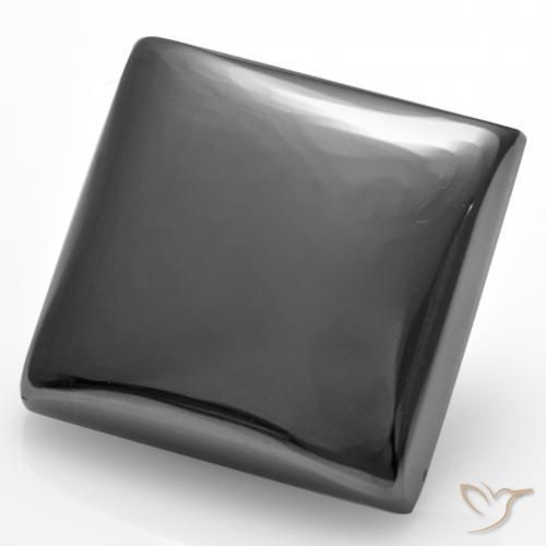 22.46 ct Gray Hematite Stone, Natural Hematite in Square Cabochon Shape for Sale