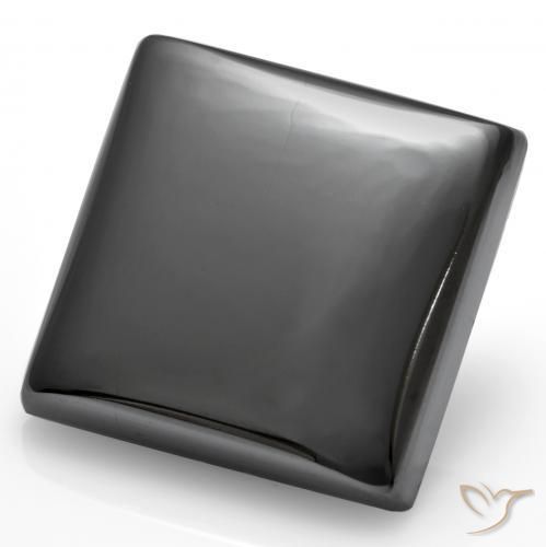 27.09 ct Gray Hematite Stone, Natural Hematite in Square Cabochon Shape for Sale
