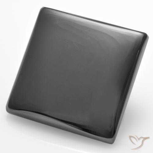 17.61 ct Gray Hematite Stone, Natural Hematite in Square Cabochon Shape for Sale