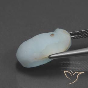 Hemimorphite Druzy Gemstone in 14.6 x 11 mm Size for Sale, Hemimorphite Druzy Stone in Light Greenish Blue Color