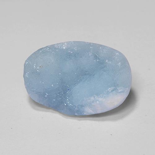 Hemimorphite Druzy Gemstone in 15.3 x 10.3 mm Size for Sale, Hemimorphite Druzy Stone in Light Blue Color