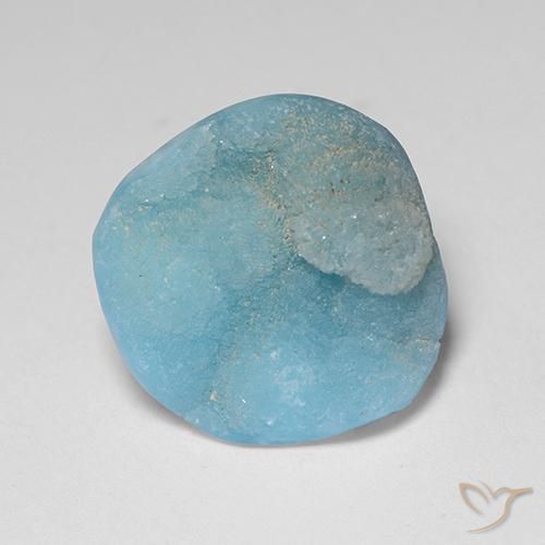 8.28 ct Blue Hemimorphite Druzy Stone, Natural Hemimorphite Druzy in Fancy Crystal Cluster Shape for Sale