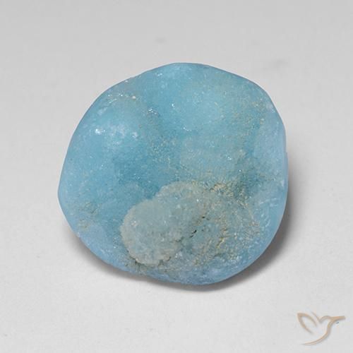 Hemimorphite Druzy Gemstone in 13 x 13 mm (calibrated) Size for Sale, Hemimorphite Druzy Stone in Baby Blue Color