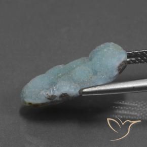 Hemimorphite Druzy Gemstone in 17.1 x 10.4 mm Size for Sale, Hemimorphite Druzy Stone in Light Blue Green Color