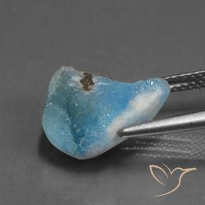 Hemimorphite Druzy Gemstone in 14.6 x 10.5 mm Size for Sale, Hemimorphite Druzy Stone in Electric Azure Blue Color