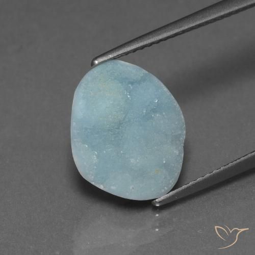 5.17 ct Odd Shaped Hemimorphite Druzy, 13.4 x 11.6 mm From Congo, Photo A