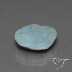 5.17 ct Turquoise Hemimorphite Druzy Stone, Natural Hemimorphite Druzy in Fancy Crystal Cluster Shape for Sale