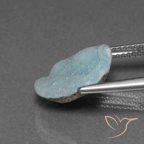 Hemimorphite Druzy Gemstone in 14 x 12 mm (calibrated) Size for Sale, Hemimorphite Druzy Stone in Light Blue Green Color