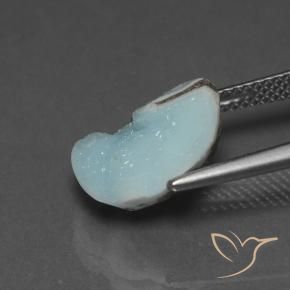 Hemimorphite Druzy Gemstone in 12.9 x 10 mm Size for Sale, Hemimorphite Druzy Stone in Light Blue Green Color