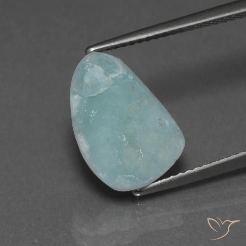 5.43 ct Odd Shaped Hemimorphite Druzy, 13.5 x 10.3 mm From Congo, Photo A