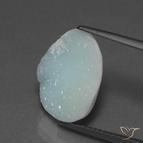 6.71 ct Odd Shaped Hemimorphite Druzy, 14.8 x 12.4 mm From Congo, Photo A