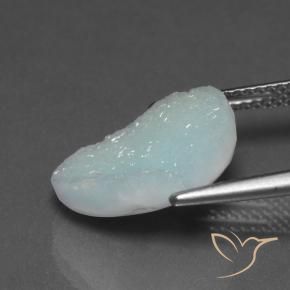 Hemimorphite Druzy Gemstone in 14.8 x 12.4 mm Size for Sale, Hemimorphite Druzy Stone in Light Blue-Green Color