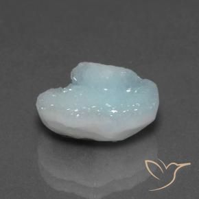 5.39 ct Turquoise Hemimorphite Druzy Stone, Natural Hemimorphite Druzy in Fancy Crystal Cluster Shape for Sale