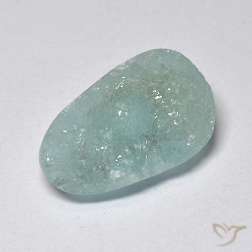 Hemimorphite Druzy Gemstone in 14.8 x 9.1 mm Size for Sale, Hemimorphite Druzy Stone in Blue Green Color