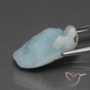 Hemimorphite Druzy Gemstone in 16.7 x 10.5 mm Size for Sale, Hemimorphite Druzy Stone in Light Blue Green Color