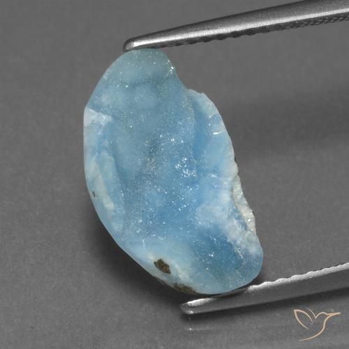 4.24 ct Odd Shaped Hemimorphite Druzy, 14.4 x 9 mm From Congo, Photo A