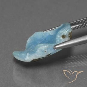 Hemimorphite Druzy Gemstone in 14 x 9 mm (calibrated) Size for Sale, Hemimorphite Druzy Stone in Electric Azure Blue Color