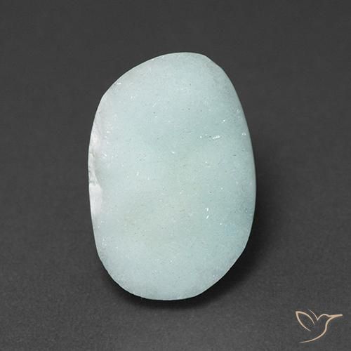 5.31 ct Odd Shaped Hemimorphite Druzy, 14.5 x 10.1 mm From Congo, Photo A
