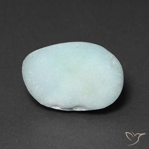 Hemimorphite Druzy Gemstone in 15 x 10 mm (calibrated) Size for Sale, Hemimorphite Druzy Stone in Light Blue Color