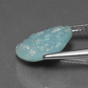 Hemimorphite Druzy Gemstone in 13.5 x 10.8 mm Size for Sale, Hemimorphite Druzy Stone in Light Blue Color