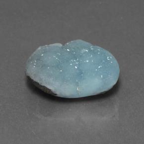 5.33 ct Turquoise Hemimorphite Druzy Stone, Natural Hemimorphite Druzy in Fancy Crystal Cluster Shape for Sale