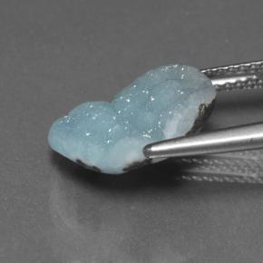 Hemimorphite Druzy Gemstone in 13.1 x 11.2 mm Size for Sale, Hemimorphite Druzy Stone in Light Blue Green Color