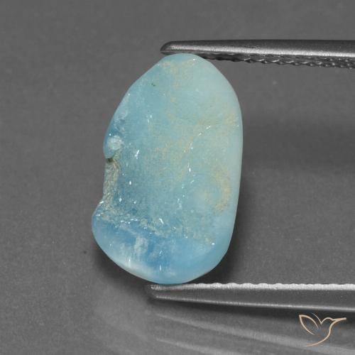 4.82 ct Odd Shaped Hemimorphite Druzy, 13.1 x 8.9 mm From Congo, Photo A