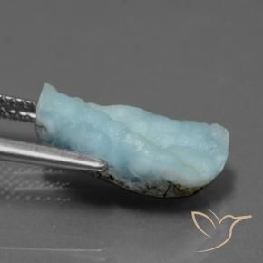Hemimorphite Druzy Gemstone in 15.5 x 9.2 mm Size for Sale, Hemimorphite Druzy Stone in Light Blue Color