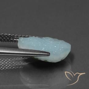 Hemimorphite Druzy Gemstone in 12.4 x 9.6 mm Size for Sale, Hemimorphite Druzy Stone in Light Blue Color