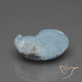 6.64 ct Blue Hemimorphite Druzy Stone, Natural Hemimorphite Druzy in Fancy Crystal Cluster Shape for Sale