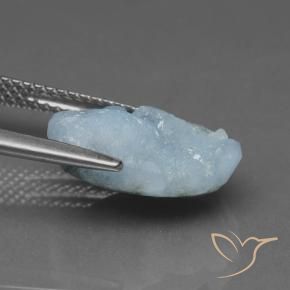 Hemimorphite Druzy Gemstone in 13.9 x 10.6 mm Size for Sale, Hemimorphite Druzy Stone in Light Greenish Blue Color
