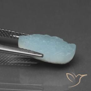 Hemimorphite Druzy Gemstone in 13.8 x 8.2 mm Size for Sale, Hemimorphite Druzy Stone in Light Blue Green Color
