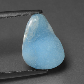 3.85 ct Blue Hemimorphite Druzy Gemstone, Hemimorphite Druzy Gem in Fancy Cabochon Shape for Sale.