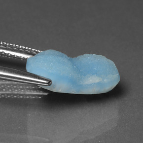 Hemimorphite Druzy Gemstone in 12.2 x 9.2 mm Size for Sale, Hemimorphite Druzy Stone in Blue Color