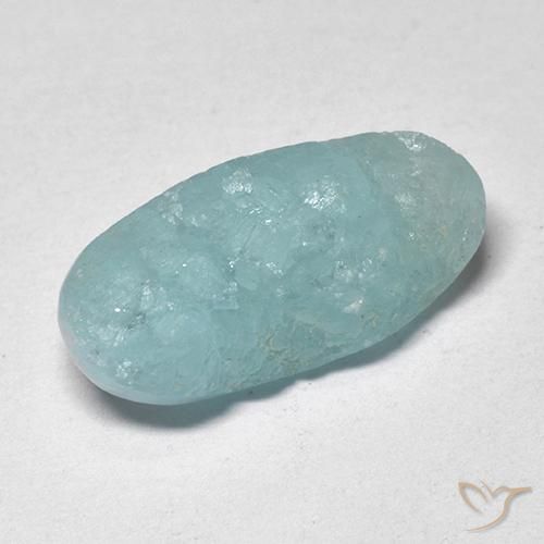 Hemimorphite Druzy Gemstone in 15.5 x 7.4 mm Size for Sale, Hemimorphite Druzy Stone in Light Blue Green Color