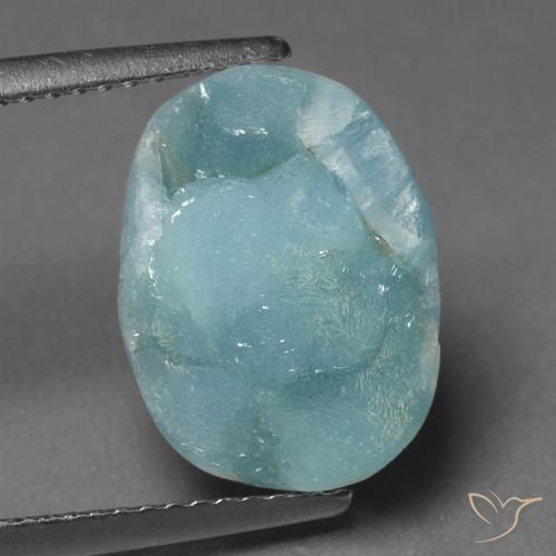 8.21 ct Odd Shaped Hemimorphite Druzy, 13.6 x 10.2 mm From Congo, Photo A