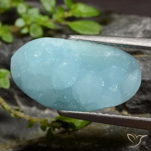 6.06 ct Odd Shaped Hemimorphite Druzy, 16.6 x 8.9 mm From Congo, Photo A