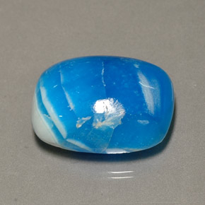 11.42 ct Blue Hemimorphite Gemstone, Hemimorphite Gem in Cushion Cabochon Shape for Sale.