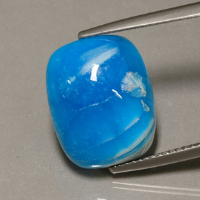 11.42 ct Blue Hemimorphite Stone, Natural Hemimorphite in Cushion Cabochon Shape for Sale