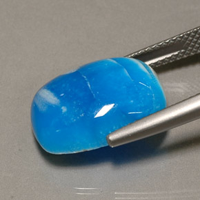 Hemimorphite Gemstone in 15.4 x 12.4 mm Size for Sale, Hemimorphite Stone in White Blue Color