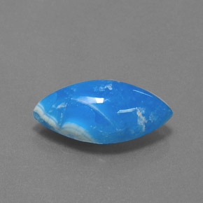 9.64 ct Blue Hemimorphite Stone, Natural Hemimorphite in Marquise Cabochon Shape for Sale