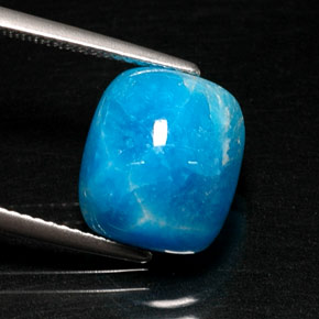 8.31 ct Blue Hemimorphite Gemstone, Hemimorphite Gem in Cushion Cabochon Shape for Sale.