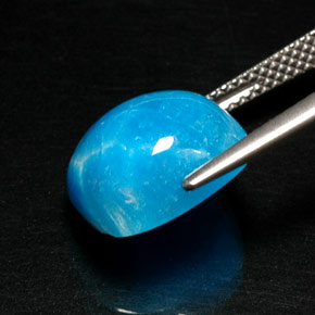 Hemimorphite Gemstone in 12.1 x 10.3 mm Size for Sale, Hemimorphite Stone in White Blue Color