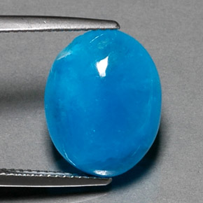 11.21 ct Blue Hemimorphite Gemstone, Hemimorphite Gem in Oval Cabochon Shape for Sale.