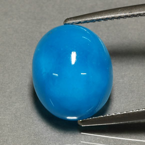 9.50 ct Blue Hemimorphite Stone, Natural Hemimorphite in Oval Cabochon Shape for Sale