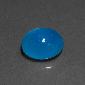 6.25 ct Blue Hemimorphite Stone, Natural Hemimorphite in Oval Cabochon Shape for Sale
