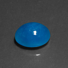 6.27 ct Blue Hemimorphite Stone, Natural Hemimorphite in Oval Cabochon Shape for Sale